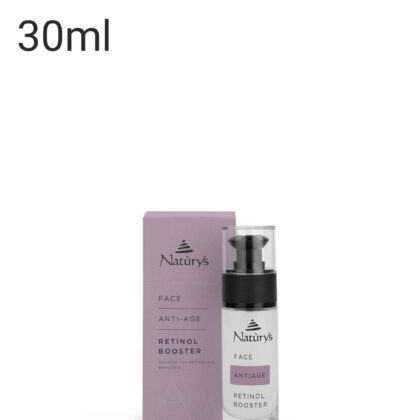 Booster med retinol 1,5% og bakuchiol. Vejl. udsalgspris kr 388,00 En anti-rynke booster serum med retinol beriger huden med en mikro dosis af daglig regenererende styrke. Dens formel reducerer synligt tegn på ældning forbedrer tekstur og toner huden og giver den alle fordelene ved retinol.