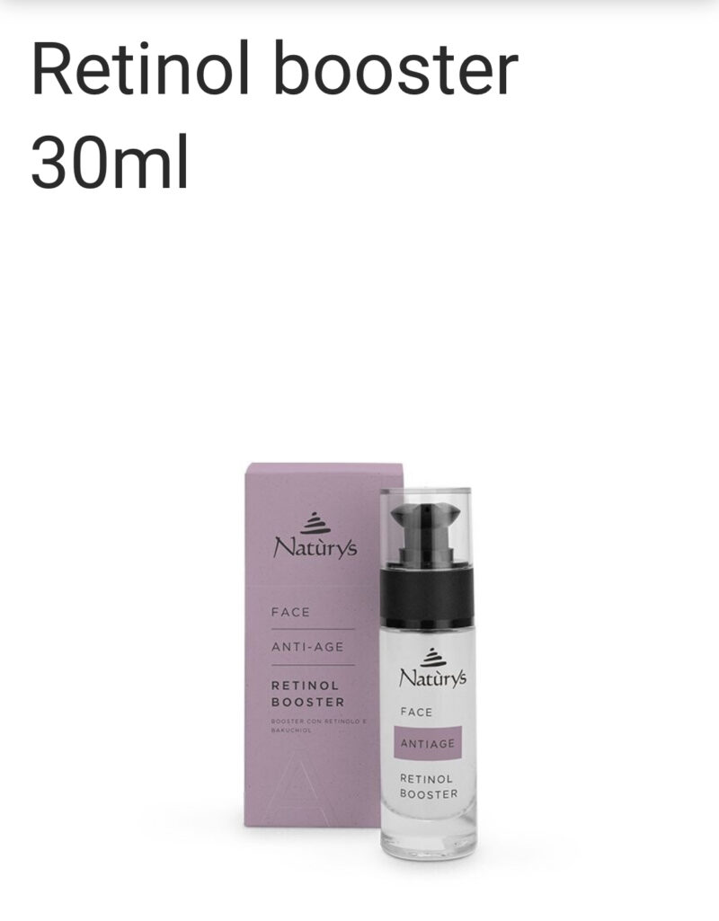 Booster med retinol 1,5% og bakuchiol. Vejl. udsalgspris kr 388,00 En anti-rynke booster serum med retinol beriger huden med en mikro dosis af daglig regenererende styrke. Dens formel reducerer synligt tegn på ældning forbedrer tekstur og toner huden og giver den alle fordelene ved retinol.