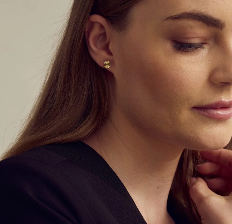 Scarlett Ørestikkere Mellem - 18 karat forgyldt - Billede 2